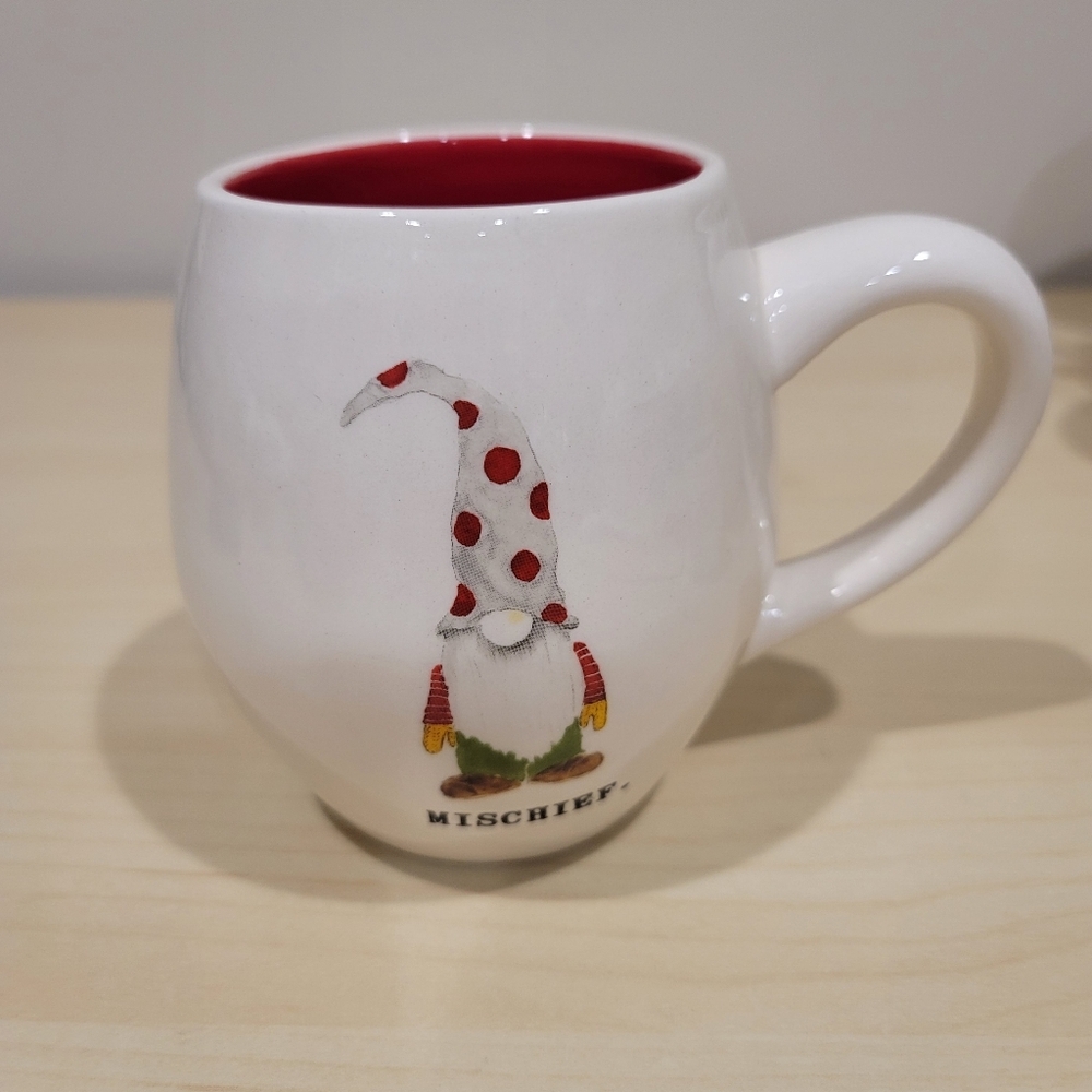 Rae Dunn Artisan Collection By MAGENTA "Mischief" Christmas Gnome Coffee Mug